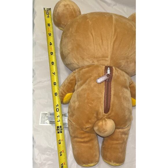 San-X Rilakkuma 15" Plush Japanese Lazy Bear -  With Zippered Back - Good - Picture 7 of 9